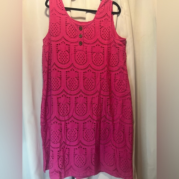 J. Jill Pink Midi Dress pineapple NWT - Picture 4 of 6